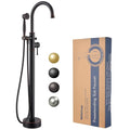 Free Standing Tub Faucet, Wintap Classic Freestanding Bathtub Faucet with Sprayer Brass Elegant Floor Mount Bath Faucets High Flow Roman Tub Filler, Oil Rubbed Bronze （WT-3311ORB） - color: Oil Rubbed Bronze