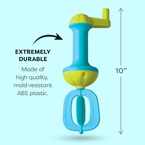 HABA Toddler Bath Toys: Bubble Bath Kids Whisk - for Kids' Sensory Play, Motor Skills, and Bath Time Fun, Blue - style: Blue