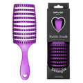 HAPPY HAIR BRUSH Happy Detangler Paddle Brush with Boar Bristles & Nylon Pins | Designed by Women to Detangle & Smooth Thick, Fine or Curly Hair | Pain-Free Slick Back Brush, Lightweight (Purple) - color: Purple