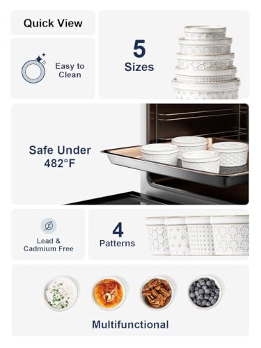 LE TAUCI Ramekins 6 oz, Ramiken for Creme Brulee, Lava Cake,Pudding, Souffle, Small Sauce Bowl,Ceramic Baking Dishes- 4 inch, Set of 4, Arctic White - color: Arctic White, size: 6 oz