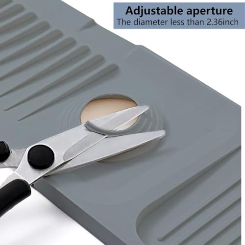 23.6" Adjustable Silicone Sink Splash Guard,5°Slope Drain Design, Silicone Faucet Mat for Kitchen Sink, Kitchen Sink Organizer,Keep Countertops Dry | Non-Slip Organizer for Sponge, Soap, Cups