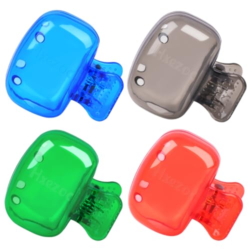 Hxezoc 4 Pack Toothbrush Covers Toothbrush Holders Toothbrush Protector Cap Brush Pod Case Protective Portable Plastic Clip for Household Travel, Camping, Bathroom, School, Business - color: Blue, Green, Grey, Red