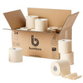 Bumboo Bamboo Toilet Roll 24 Pack | Unbleached Toilet Paper 3 ply, 300 Sheets | Eco Toilet Rolls | Plastic-Free, Soft, Strong & Sustainable Toilet Tissue, Beige - size: 24 Count (Pack of 1)