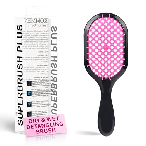Detangling Brush,1 Pack Detangler Brush, Gentle & Effective Detangling on Wet or Dry Fragile Hair Types,Ultra-light, Detangling Brsuh ventilated and antistatic hairbrush (Pink) - color: Pink