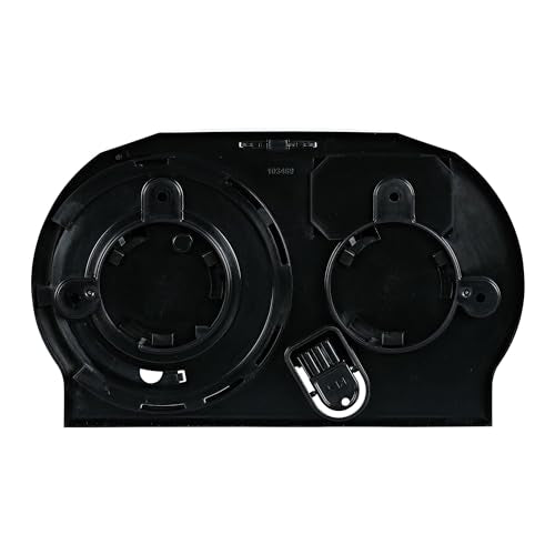 Boardwalk R3670BKBW 13 in. x 6.75 in. x 8.75 in. Standard Twin Toilet Tissue Dispenser - Black