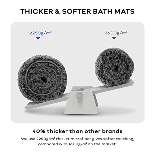 Ashler Bathroom Rugs Sets 2 Piece, White Bath Rugs 2 Pack, Water Absorbing Bath Mats, Soft Rectangle Bathroom Carpet, Machine Washable - 17x24 & 20x32 - color: White