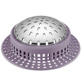Aluvor Bathtub Drain Hair Catcher Shower Drain Cover Sink Drain Protector | Bathroom Sink & Bathtub Drain Strainer for Pop-Up & Regular Drains, purple - size: Large-Purple