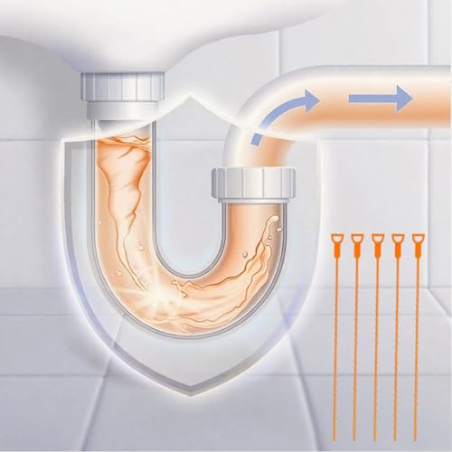 5 Pack 25 Inch Drain Snake, 2025 New Clog Remover, Flexible Hair Removal Tool for Bathroom and Kitchen, Durable Pipe Cleaning Tool for Homeowners (10 Pack) - size: 10 Count