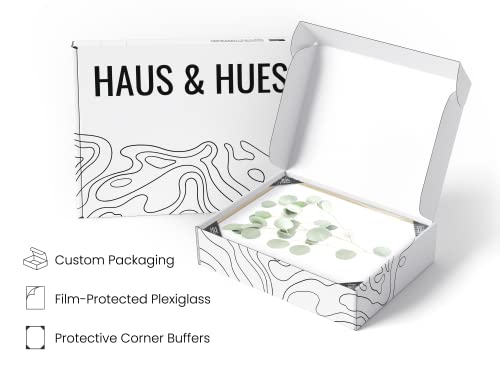 HAUS AND HUES Botanical Plant Wall Art Prints - Set of 4 Plant Wall Decor Prints, Floral Kitchen, Flower Leaves Wall Art, Boho Leaf Eucalyptus Wall Decor, Green Botanical Poster (Beige Frame, 16x20) - color: Eucalyptus Leaves, size: 16x20, style: Beige Fr