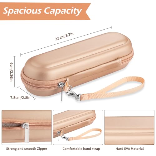 Toothbrush Travel Case for Oral B/Oral-B Pro 1000 1500 5000 7000 & Philips Sonicare 4100 1100 5300 5100 6100/iO Electric Toothbrush, Hard Protective Storage Bag (Gold) - color: Gold