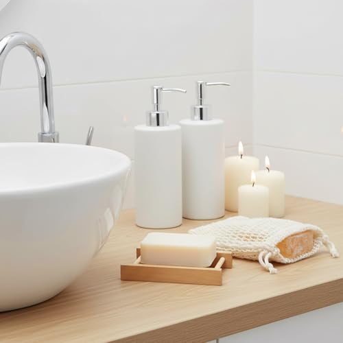 60Pcs Soap Saver Set, Soap Accessories Including Wooden Dish, Exfoliating Bag, Saver Pads Bulk with Self Drain, Bar Holder Mesh Bag for Shower Bath Home Toilet Kitchen Hotel Restaurant