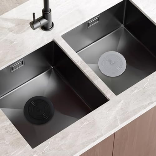 2 Pack 6×6 Inch Silicone Tub Stopper Shower Drain Cover Bathtub Drain Stopper Sewer Anti-Odor Mat Deodorizing Drain Plugs for Kitchen Bathroom Laundry