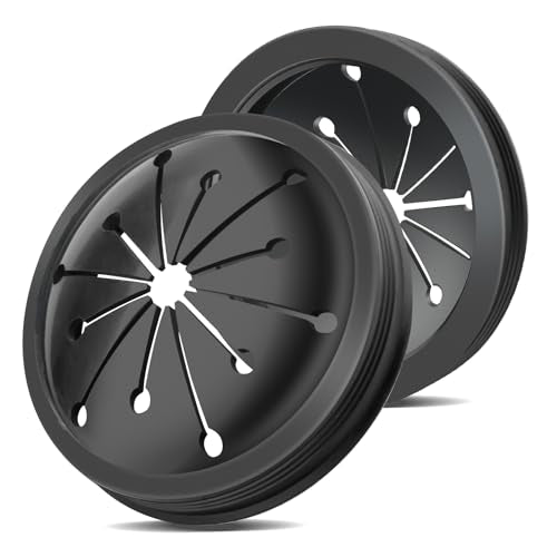 2 Pcs Garbage Disposal Splash Guard, 3 1/8" Sink Rubber Guard for Garbage Disposal, Replacement Garbage Disposal Rubber Drain Insert Parts for Whirlaway, Waste King, and GE Models - color: Black 2 Pack
