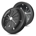 2 Pcs Garbage Disposal Splash Guard, 3 1/8" Sink Rubber Guard for Garbage Disposal, Replacement Garbage Disposal Rubber Drain Insert Parts for Whirlaway, Waste King, and GE Models - color: Black 2 Pack