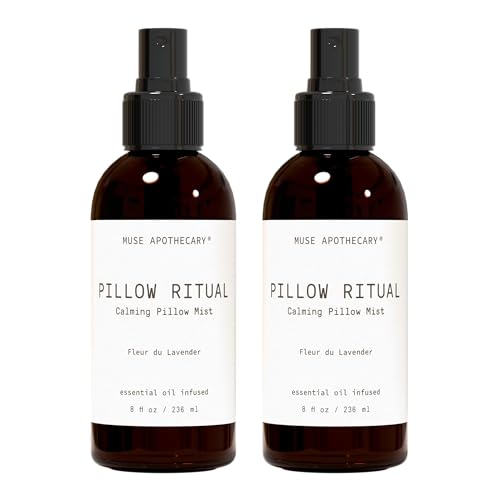 Muse Apothecary Pillow Ritual - Aromatic, Calming and Relaxing Pillow Mist, Linen and Fabric Spray - Infused with Natural Aromatherapy Essential Oils - 8 oz, Fleur du Lavender, 2 Pack - size: 8 Fl Oz (Pack of 2)