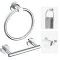 Toilet Paper Holder & Towel Holder, Bathroom Hardware Set-SUS304 Stainless Steel Double Post Pivoting Tissue Roll Holder and Hand Towel Ring Set for Bathroom, RV, Chrome - color: Chrome