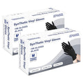 Disposable Gloves Medium, Nitrile and Vinyl Blend Material Gloves, Latex Free, 4 Mil 200 Pc Food Grade Glove for Cleaning, Food Prep, Hair Dye, Tattoo, Black - color: Black, size: Medium-200pc