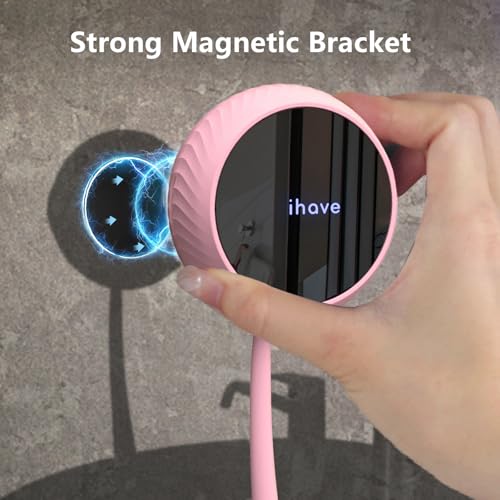 iHave Toothbrush Sanitizer Holder: Auto-Cycle UV Disinfection & Magnetic Wall-Mount for Manual & Electric Brushes | Portable Toothbrush Holders for Home & Apartment,Bathroom Decor & Travel Essential - color: Upgraded Pink