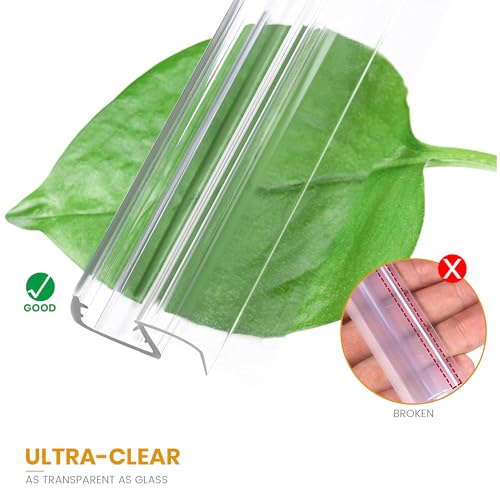 Bathroom Shower Glass Door Bottom Seal Strip, 2PCS 36 Inch Long Clear PVC Seal Strips for 3/8"(10mm) Thick Framless Glass Door Panel - style: 3/8"(10mm) X 36"