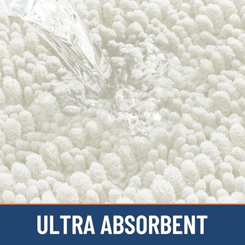 Smiry Bathroom Rugs Mat 30x20, Extra Soft Absorbent Chenille Bath Rugs, Non Slip Rubber Backing Machine Washable Quick Dry Bath Mats for Bathroom Floor, Tub, Shower, Home Decor Accessories, Ivory - color: Ivory, size: 30'' X 20''
