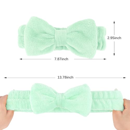 Semato Bachelorette Party Favor Set Bride and Bridesmaid Spa Headband Skincare Headbands for Women Gifts and Party Supplies (green) - color: green