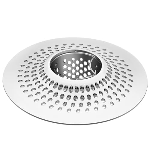LEKEYE Shower Drain Hair Catcher/Bathroom Drain Cover/Bathtub Drain Strainer/Shower Stall Drain Protector(Pearl Chrome) - color: Pearl Chrome
