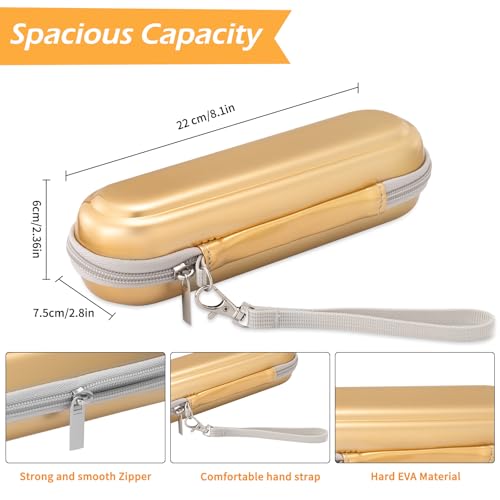 Toothbrush Travel Case for Oral B/Oral-B Pro 1000 1500 5000 7000 & Philips Sonicare 4100 1100 5300 5100 6100/iO Electric Toothbrush, Hard Protective Storage Bag (Dazzling gold) - color: Dazzling gold