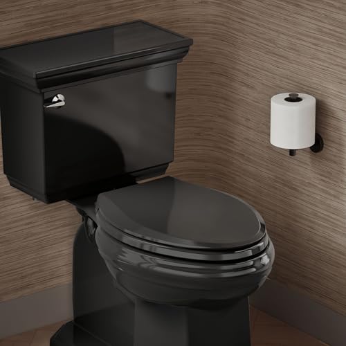 KOHLER CACHET® Nightlight Soft Close Toilet Seat Elongated, ReadyLatch®, Grip-Tight Hardware, Black - color: Black, size: Elongated