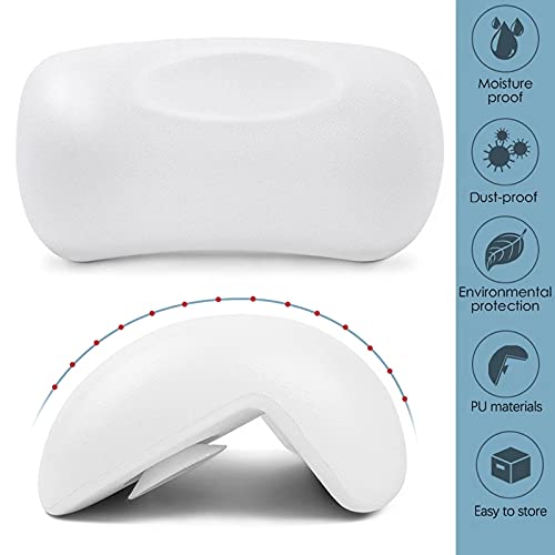 SPA Bath Pillow Non-Slip Bathtub Headrest Soft Waterproof Bath Pillows with Suction Cups Easy to Clean Bathroom Accessories (1pc) - color: 1pc