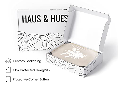 HAUS AND HUES Floral Wall Art - Set of 4 Plant Posters for Wall Vintage Botanical Prints, Flower Pictures for Room Aesthetic, Vintage Art Prints Flower Wall Art (Beige Frame, 11x14) - color: Colored Antique Flowers, size: 11x14, style: Beige Framed