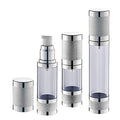 Tvoip 3Pcs/Lot 15ml 30ml 50ml Gold Pink Silver Glitter Diamond Airless Vacuum Bottles Luxury Emulsion Lotion Fragrance Perfume Spray Bottle (Silver) - color: Silver