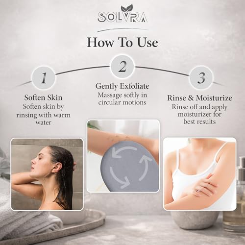 Exfoliating glove for Shower & Exfoliating body scrubber – 100% Vegan Viscose Kessa Mitt for Dead Skin Removal, Self-Tan Fade & Keratosis Pilaris –Dual-Texture Glove for Spa & Massage (1 Pack Gray) - color: Pack of 1 - Gray