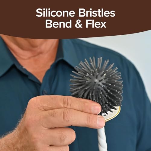 Horsepower Unicorn Gold Edition Electric Toilet Brush – Extra-Long Run Time Motorized Power, 360° Flexible Silicone Bristles, Rechargeable for Effortless Deep Cleaning - color: Unicorn Gold