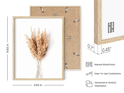 HAUS AND HUES Flower Wall Decor - Set of 4 Floral Wall Art, Flower Wall Art, Floral Pictures Wall Decor (Beige Frame, 11x14) - color: Brown Plant, size: 11x14, style: Beige Framed