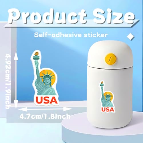 100 Pcs World Travel Stickers Set Cityscape Aesthetic Travel Map Sticker Vinyl Waterproof Stickrs for Water Bottles Laptops Bike Car Motorcycle Skateboard - style: Travel