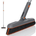 Eazer Grout Brush with Long Handle, 180°Rotation Tile Grout Cleaning Brush, V-Shape Shower Scrubber Cleaner, Stiff Bristle for Cleaning Bathroom Tile Floors - 53in