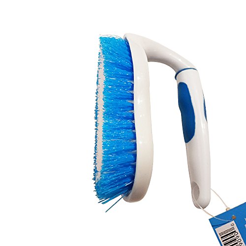 Brush Set, Includes 3 All Purpose Scrub Brushes for Cleaning Kitchen or Bathroom, White and Blue