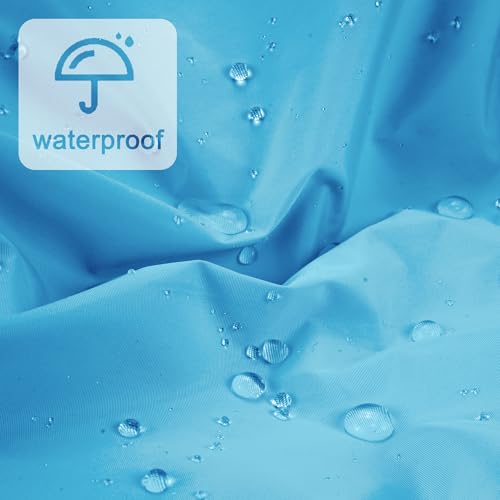 Edoneery Reusable Shower Caps for Women, Waterproof Long Hair Bonnet | Washable Design, Wide Elastic Band, Large Fit, Holds Long Hair, Braids Friendly, Bath Accessories, Spa, Travel - color: Lake Blue