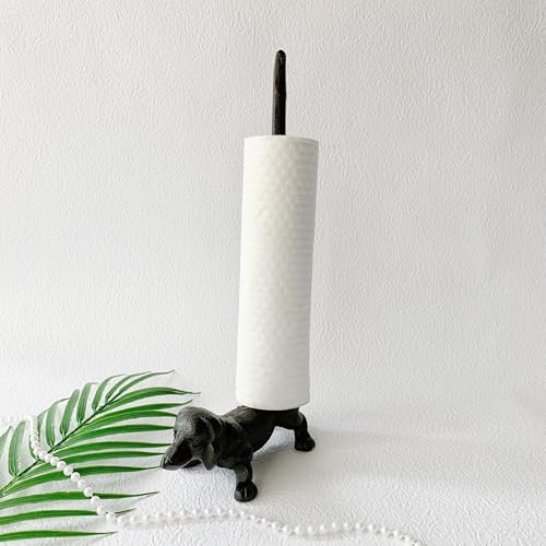 Dachshund-Shaped Paper Towel Holder, Free-Standing Toilet Paper Holder, Decorative Dachshund Statue for Home Decoration - color: Dachshund