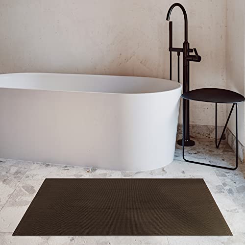 Cotton Paradise 100% Cotton Turkish Bathmat Rug, Soft Absorbent Quick Dry Non Slip, 20x34 Bathmat Rug, Chocolate Brown - color: Chocolate Brown, size: 1 PC 20x34"
