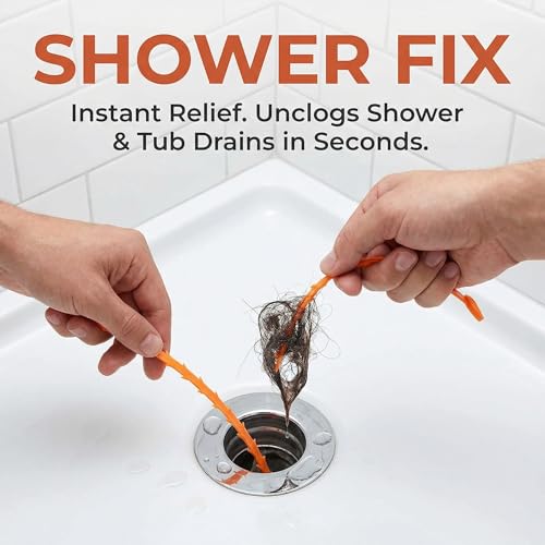 3 Pack 25 Inch Drain Snake Set - Drain Cleaner with Grip Handle Effectively Clean Hair and Other Clog for Toilet, Kitchen Sink, Bathroom Tub and Sewer