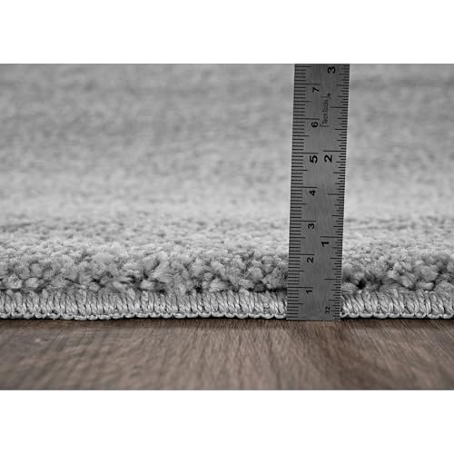 Garland Rug Sedona Bath Rug, Extra Soft Absorbent Plush Bath Rugs, Non-Slip, Quick Drying, Machine Washable, Plush Comfort for Bathroom Floor, Tub and Shower, 21" x 34", Silver - color: Silver, size: 1'9" x 2'10" (Rectangular)
