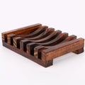 Anwenk Wooden Soap Dish Soap Holder Saver Tray for Bathroom Shower Kitchen Drainer Hand Craft Rectangular for Soap,Sponges and More (1Pack) - color: Bronze