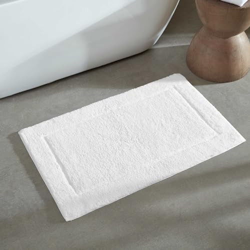 Calvin Klein - Bath Rug Set, Soft & Absorbent Cotton Bath Mats, Modern Bathroom Essentials (Essence White, 2-Piece) - color: Essence White, size: 1'9" x 2'10" (Rectangular)