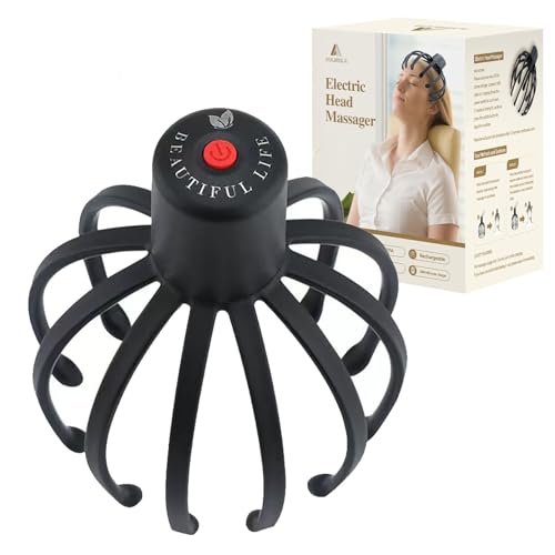 Electric Scalp Massager with 3 Modes, Head Massager Scalp, 360 Degree Head Massager, Cordless Portable Head Scratcher for Stress Relax, Birthday & Christmas Gift
