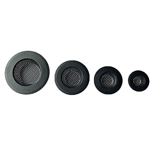 Drain Hair Catcher,Drain Stoper,Shower Drain Cover for Bathtub, Kitchen Sink Strainer, Stainless Steel Bathroom Sink, Drain Stopper with (4 PCS,Black,2.1 in to 4.5 in) - color: 4 Pcs,black,2.1 in to 4.5 in