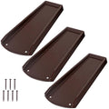 plusgutter Rain Gutter Downspout Splash Block, Gutter Downspout Extensions for Water Drainage, 24" Gutter Splash Guards Downspout Extender, Fixable Down spout Drain Trays with PE Nails(3 Pack, Brown) - color: Brown