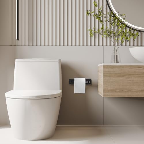Ruacq Toilet Paper Holder Oil Rubbed Bronze-Toilet Paper Holder Wall Mount Double Post Pivoting Square-Toilet Tissue Roll Holder Rustproof Stainless Steel - color: Oil Rubbed Bronze, size: Square