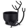 SANWA Grooming Shaving Kit for Men,Strong Razor and Brush Stand with Stainless Steel Shaving Soap Bowl,Dad Gifts,boyfriend Gifts,Husband Gifts for Him - color: Black Stand Bowl
