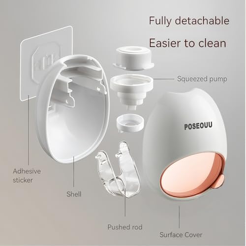 Toothpaste Dispenser Wall Mounted for Bathroom, Rouge Powder | For Kids & Adults; Comes With Custom Cleaning Brush & 2 Heavy-Duty Adhesive Pads, Drill-Free Wall Mount Bathroom Accessory - color: Rouge Powder